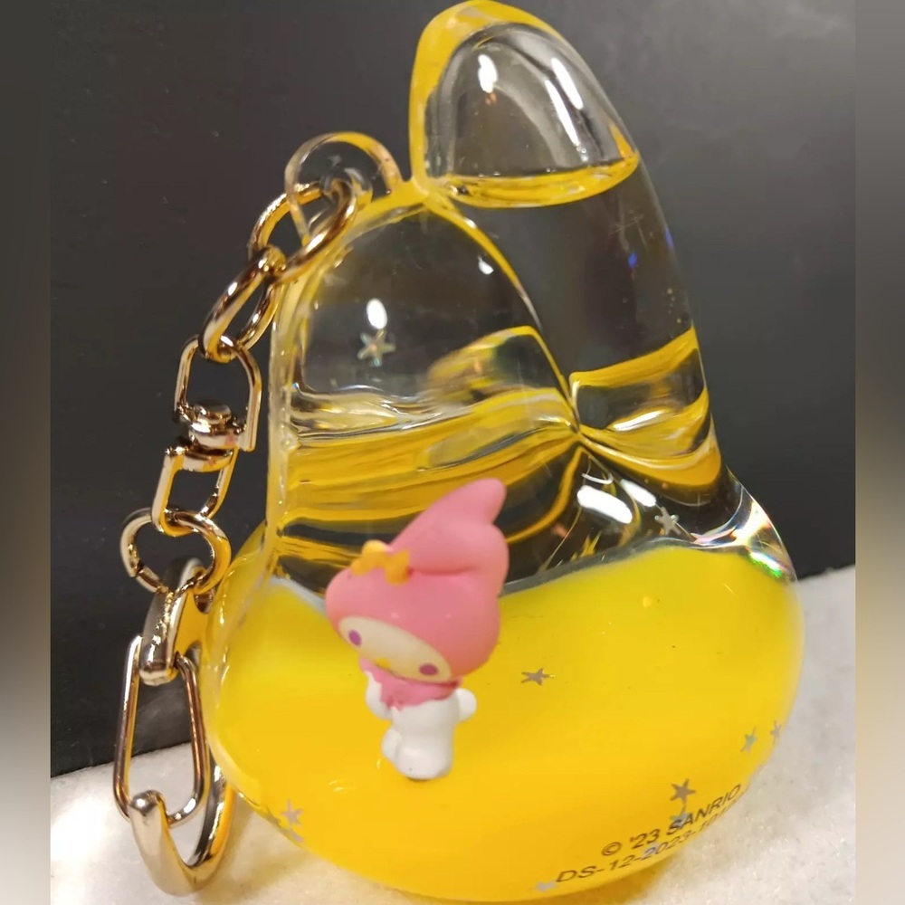 Hello Kitty & Friends Sanrio My Melody Glass Keychain Yellow Cute Tsunameez - Picture 8 of 9